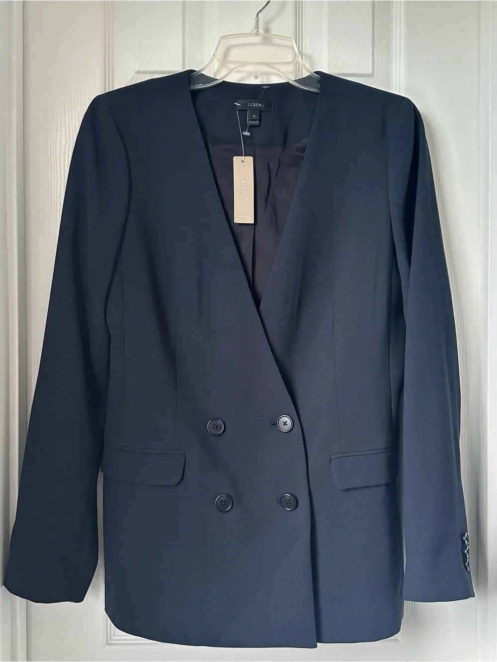 J. Crew Double-Breasted Navy Blazer